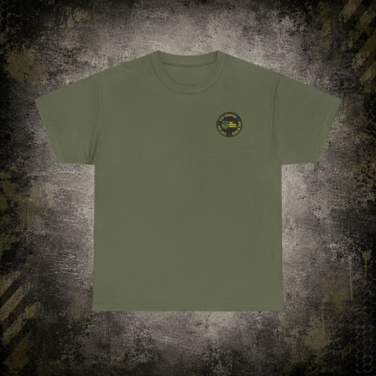Stay Strapped T‑Shirt — Big Bearded Warrior