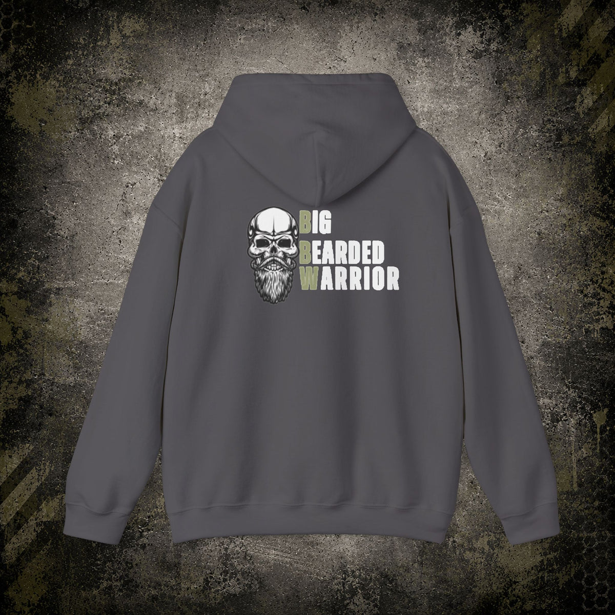 Big Bearded Warrior Hoodie  "Stay Safe, Stay Strapped, Stay Blessed" Tactical Skull Pullover