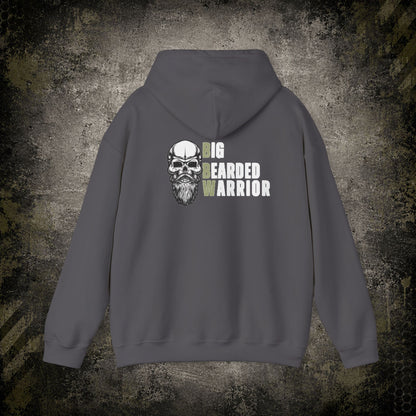 Big Bearded Warrior Hoodie  "Stay Safe, Stay Strapped, Stay Blessed" Tactical Skull Pullover